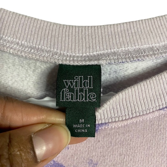 Wild Fable Oversized Unisex Lilac Marble Crewneck Sweatshirt - Picture 5 of 10